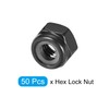 METALLIXITY Hex Lock Nut Fasteners(M4x0.7mm) 50Pcs, Carbon Steel Zinc Plated