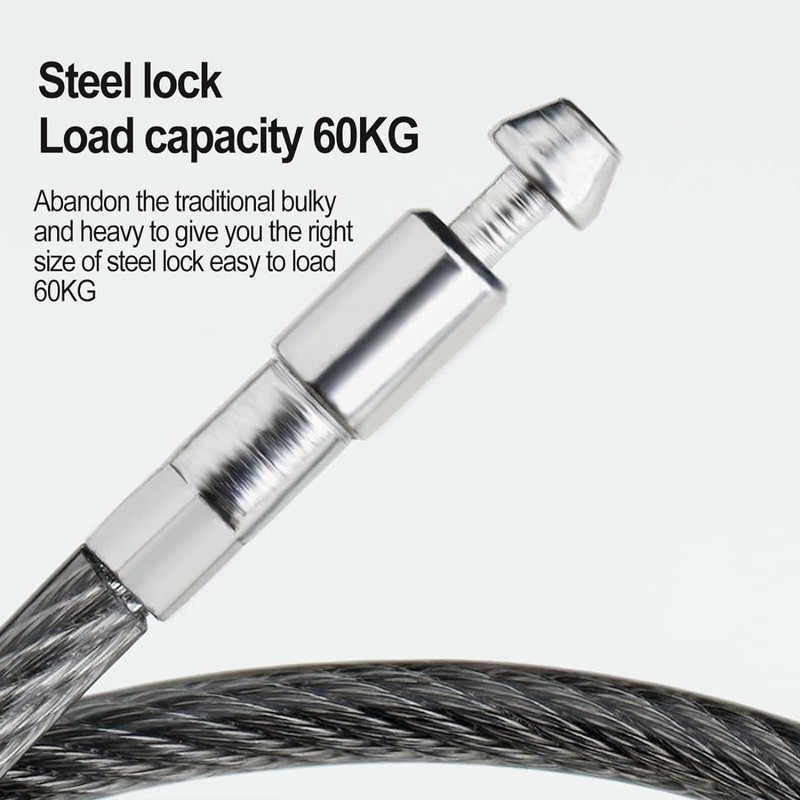 Steel Cable Rope Locks with Combination High Security 4-Digit Combination