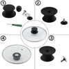 PZRT Universal Pot Lid Cover Knob,Anti-Heat Silicone 2.3 inch Base