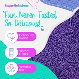 SugarMeLicious Jimmies Sprinkles, Delicious Edible Sprinkles For Decorating Cakes, Cupcakes, Cookies, Ice Cream And Desserts, Vibrant Colors, Food-Safe & Resealable Pouch, (4 oz, Lime Green)