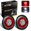 Partsam 2Pcs 4" Inch Round LED Trailer Tail Lights 16LED