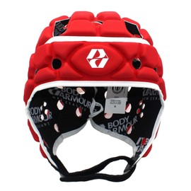 Body Armour Ventilator Head Guard (Red, Large Boys)