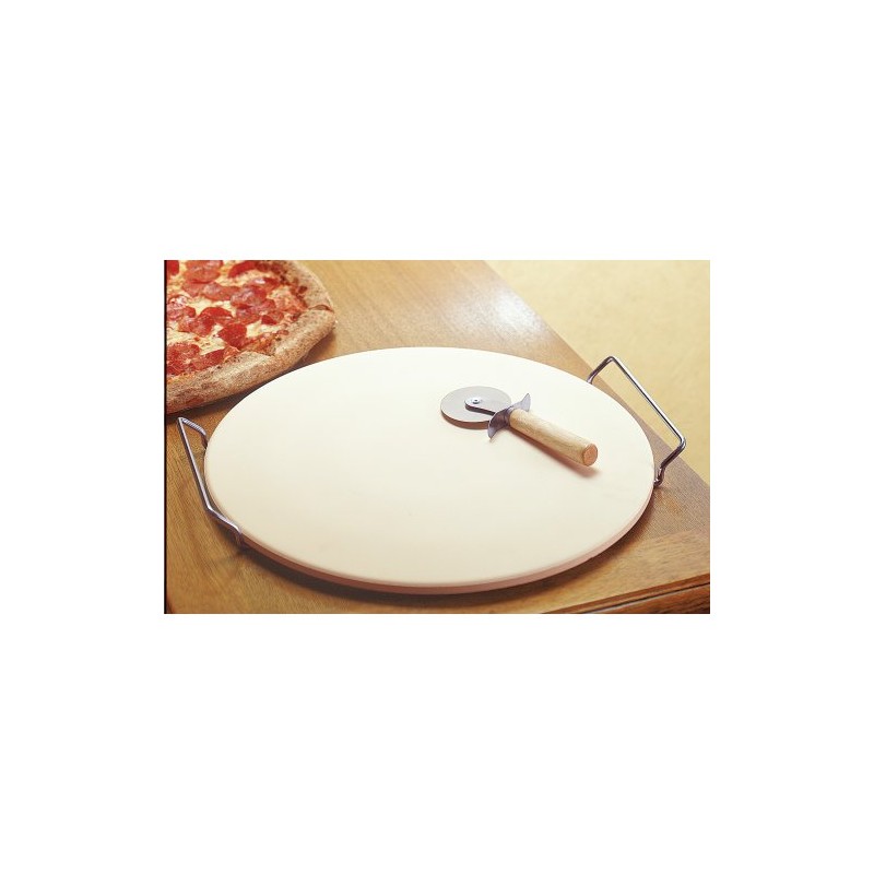 GoodCook Oven to Table Ceramic Stoneware Pizza Stone with Metal