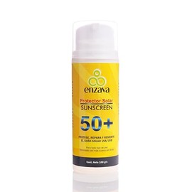 Protector Solar FPS 50+ ENZAVA SUNSCREEN Crema Facial y Corporal Toque Seco Sin Brillo Rayos UVA UVB Todo Tipo de Piel (100 ml)