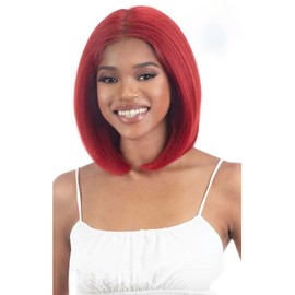 Shake-N-Go Snatched Glueless Lace Wig - Silk Pressed Bob (Color:1 JET BLACK)