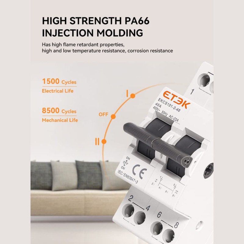 Manual Transfer Switch 40A MTS Type AC Modular Switch Locking