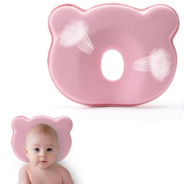 2025 New Upgrade Donut Soft and Cozy Pillow Prеvents FΙat hеad and Shapеs Hеad Breathable Pillow Pink