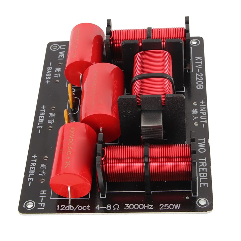 3 Way Crossover Filter Professional PCB Treble Bass Sound Frequency