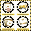TagreSpike Construction Table Place Cards 50pcs Dump Truck Tent Cards