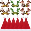 BOOMTOP 6 Reindeer Antlers Headbands Christmas Headband Glitter with 6