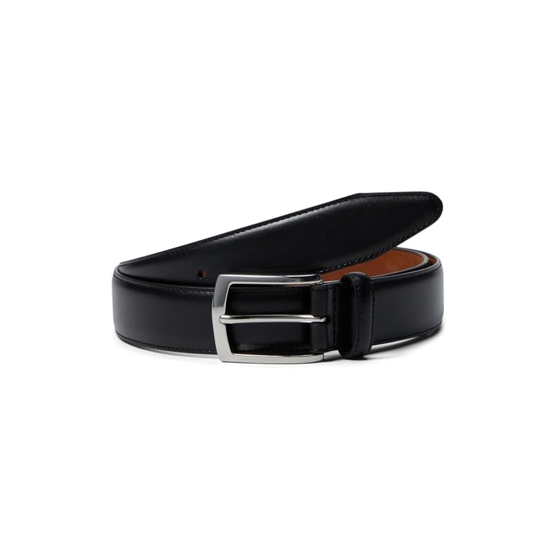 Johnston & Murphy Men's Feather Edge Belt, Black, 36