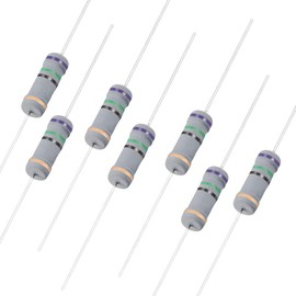 Sourcingmap 100Pcs 75 Ohm Resistor, 2W 5% Tolerance Carbon Film Resistors, 4 Bands for DIY Electronic Projects and Experiments