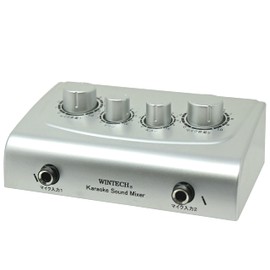 WINTECH CKM-1 Compact Karaoke Mixer, Karaoke Mixing, Echo, Tone Duet