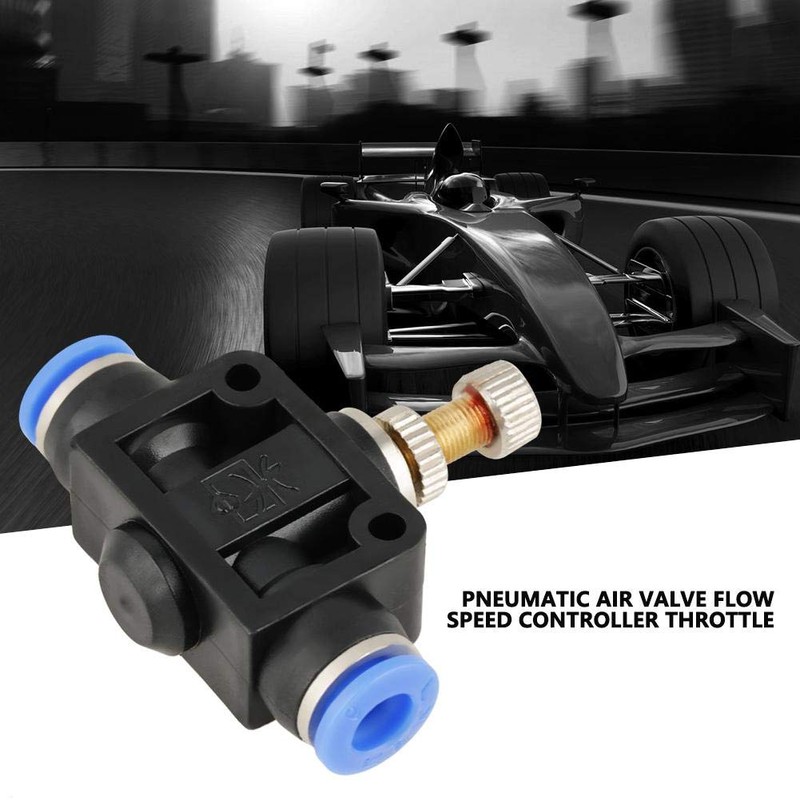 10 pcs Air Flow Control Valve, 6mm Pneumatic Push to