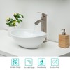 Kichae Oval Vessel Sink 16"x13" Modern Bathroom Vessel Sink Above