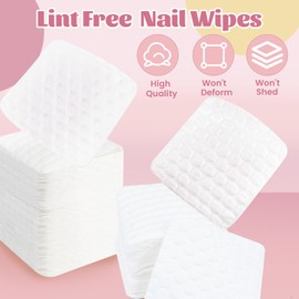 Lint Free Nail Wipes, 500PCS Acetone Nail Polish Remover Wipes No Lint Nail Wipes Super Absorbent Nail Wipes For Gel Nails Lint Free Cotton Pads Nail Pads For Eyelash Extensions Nail Supplies