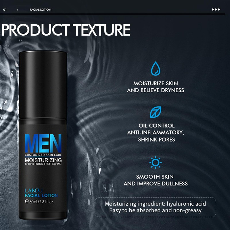 Men Skincare Set,9PCS Men face Skincare,Men Skin Lotion & Face