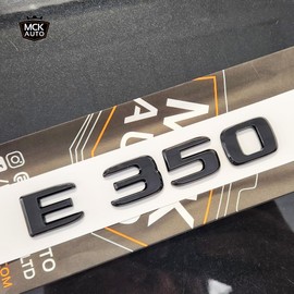 MCK Auto - E350 Black Glossy Tailgate Logo Rear Emblem Tuning Modification HB8R2