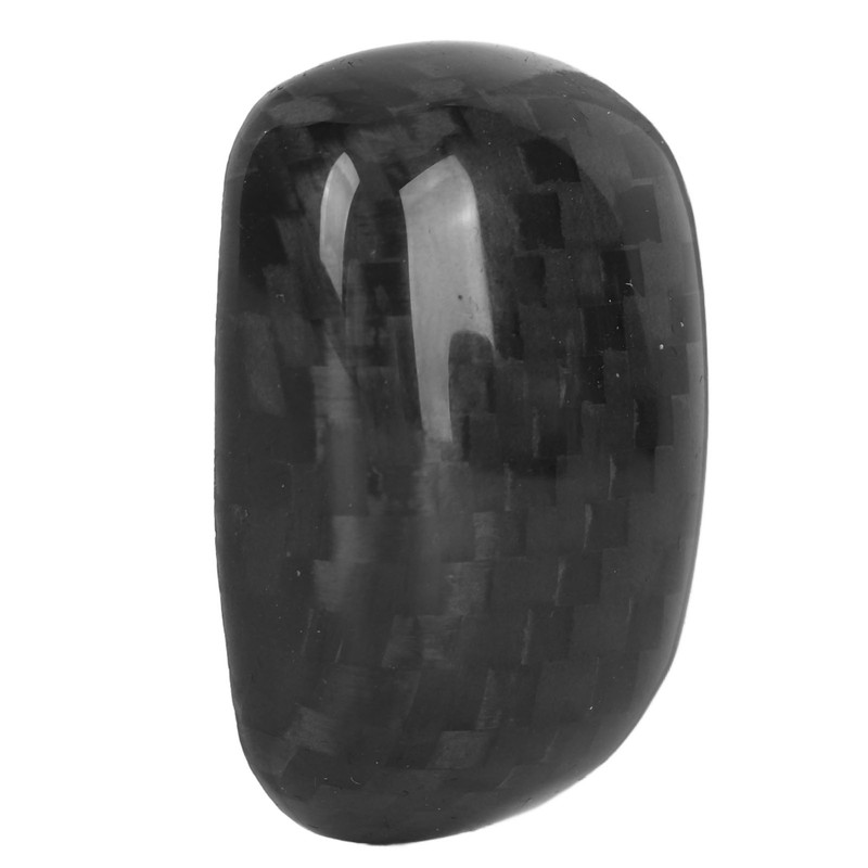 Gear Shift Knob Unlock Button Cover Carbon Fiber Shifter Lever