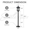 Emliviar Outdoor Solar Floor Lamp with Remote Control, Waterproof Solar