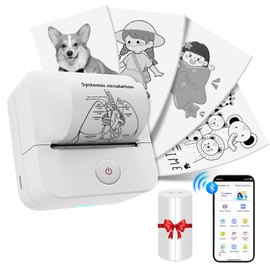 Aixiqee Protable Sticker Printer with 1 Roll Thermal Paper， Efficiently and Quickly