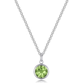 Philip Jones Light Green Crystal Necklace Created with Zircondia® Crystals