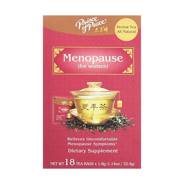Prince of Peace Menopause Tea, 18 Tea Bags – Herbal Tea for Menopause – Menopause Relief – Hormone Balance for Women – Prince of Peace – Relief for Hot Flashes