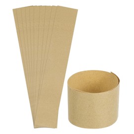 uxcell Pack of 100 Money Band Bundles, Self-Adhesive Bill Wrappers Money Wrappers Money Straps for Organize Bills Money, 7.6x1.18 Inch, Brown