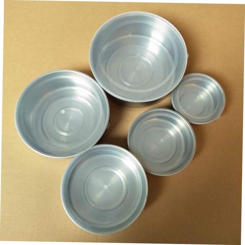 Mikinona Space-Saving Nesting Food Containers with Leakproof Lids Stainless Steel