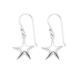 Heather Needham Sterling Silver Starfish earrings - Size:14mm x 11mm plus wires- END OF LINE CLEARANCE PRICE Gift Boxed - 6166