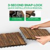 Idzo Interlocking Deck Tiles 9.6 SQFT - 10PCS Waterproof Acacia