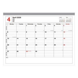 MARK'S 26WDR-NB5-OWH 2026 Notebook Calendar Schedule Book, Starts January 2026, Monthly Block, B6 Squared, S/Okamura Yoshiki Baby asleep, White
