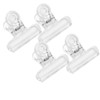 4Pcs Plastic Clear Clips Clamps, Chip Bag Clips Bulldog Clips