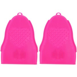 Didiseaon 2piezas Estropajo de Silicona Almohadilla para Limpieza de Brochas de Maquillaje para Viajes y Uso Casa Limpiador de Herramientas de Belleza