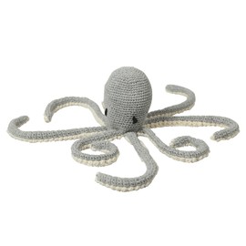 Wool Couture Rosie The Octopus Crocheting Kit - Intermediate Level Craft Set - 50% Merino/50% Acrylic Beau Baby Yarn – Includes Needle, Stuffing, and Gift Box – Mable Bunny and Co Book Not Included