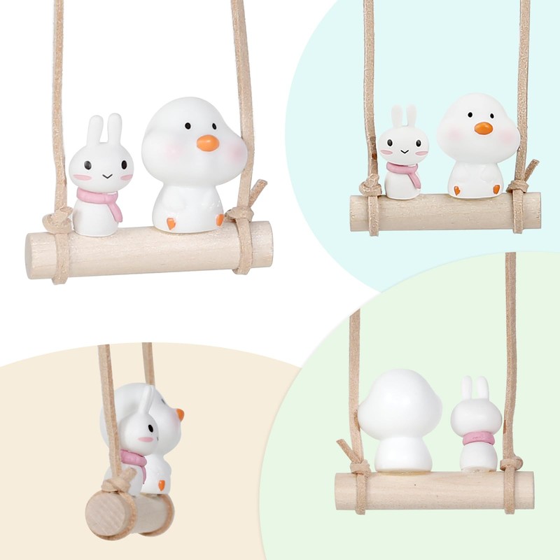 YGMONER Super Cute Swing Chick Mirror Hanging Car Interior Accessories