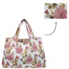 allydrew Large Foldable Tote Nylon Reusable Grocery Bag, Vintage Chrysanthemums