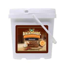 LEM Products Backwoods Bratwurst Fresh Sausage Seasoning, Ideal for Wild Game and Domestic Meat, Seasons Up to 100 Pounds of Meat, 5 Pound, 6 Ounce Bucket