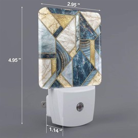 Avulzgd Modern Blue Marble Night Light Plug in Wall Decorative Led Nightlight with Auto Dusk to Dawn Sensor Lamp for Kids Bedroom Room Nursery Hallway Kitchen Decor