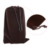 PATIKIL Microfiber Pouch 30x20cm Brown 2pcs Soft Storage Drawstring Gift