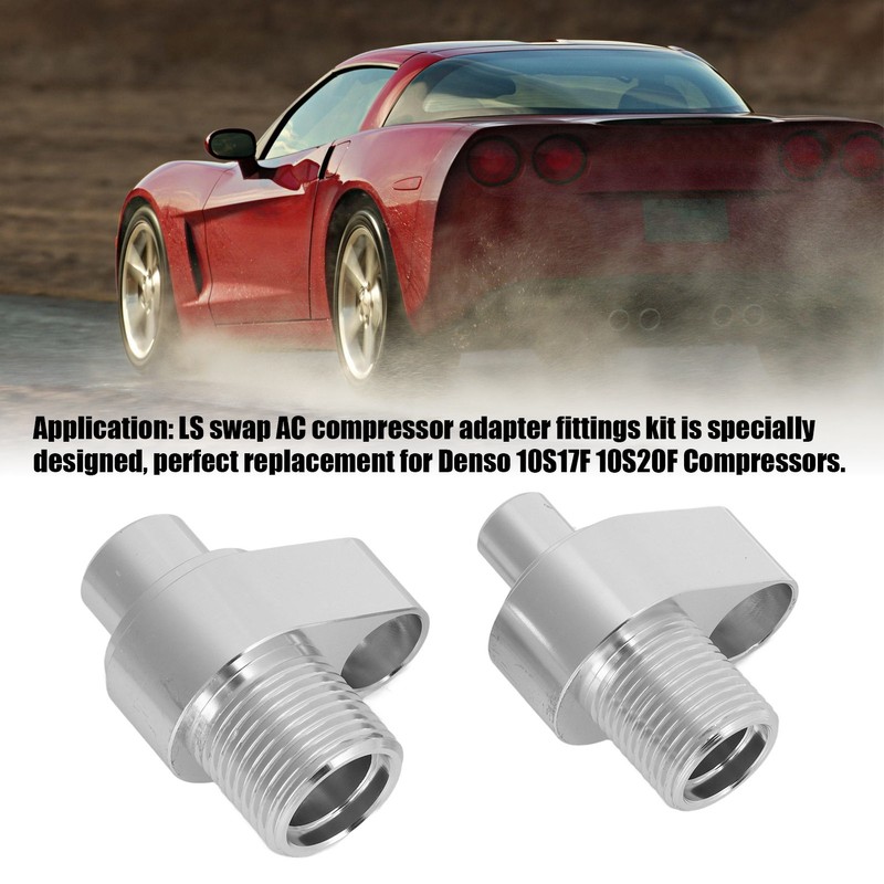 LS AC Compressor Adapter Fittings 8AN 10AN 451‑1105 Replacement for