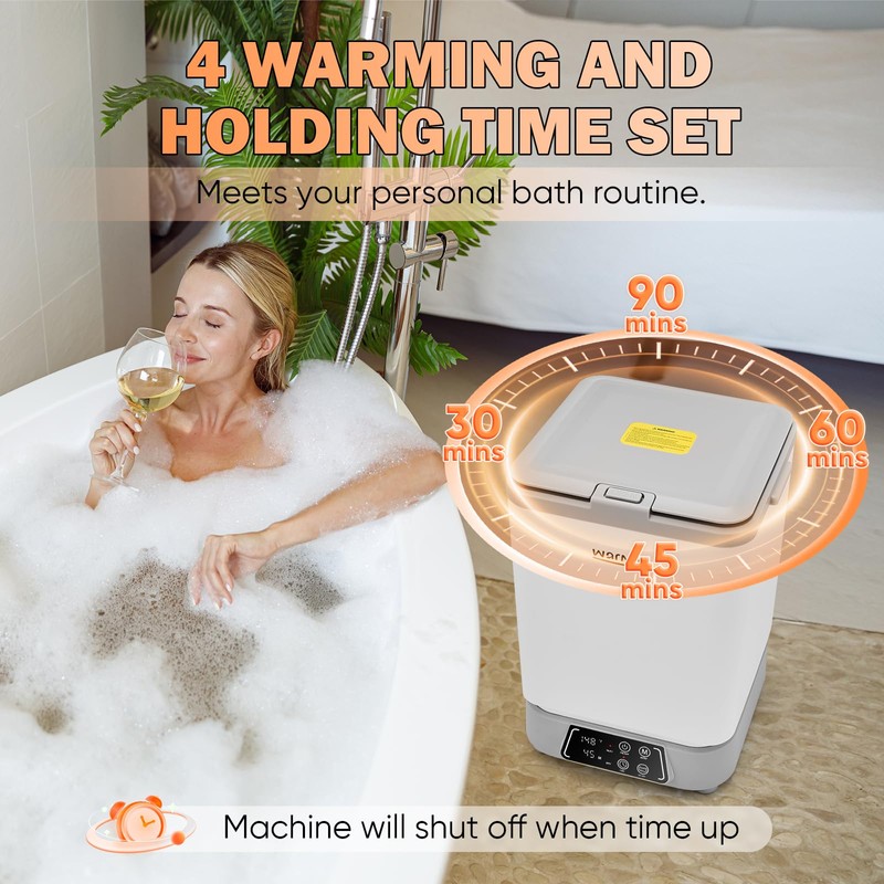 Warmio 30L Towel Warmer,Large Luxury Towel Warmer, Hot Bath Towel