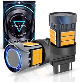 evntyps CANBUS 3156 3157 LED Turn Signal Bulb Anti Hyper Flash,3057 LED Bulbs Amber Yellow With Built in Resistor Error Free,3457a 3457 4157 Front Rear LED Blinker Bulb for Car Trucks(2pcs)