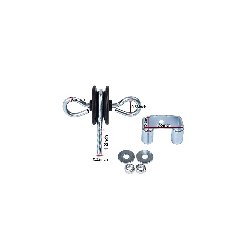Farm Electric Fence T-Post Gate Handle Anchors Double Hook, galvanised
