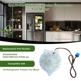 Upgrade EAU64824806 Refrigerator Evaporator Fan Motor Replacement for LG Refrigerator, Refrigerator/Freezer Fan Motor Accessories,Replace EAU63503706 Z40E12MS1A0-57K06 DC12V 1A