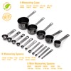 16 Pcs Stainless Steel Measuring Cups and Measuring Spoons Set,