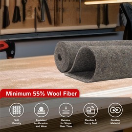 The Felt Store F-15 Industrial Felt – 72 Inch Wide x 1 Foot Long x 1/2 Inch Thick – SAE Pressed Felt for Automotive, Equipment Manufacturing, Machinery Components