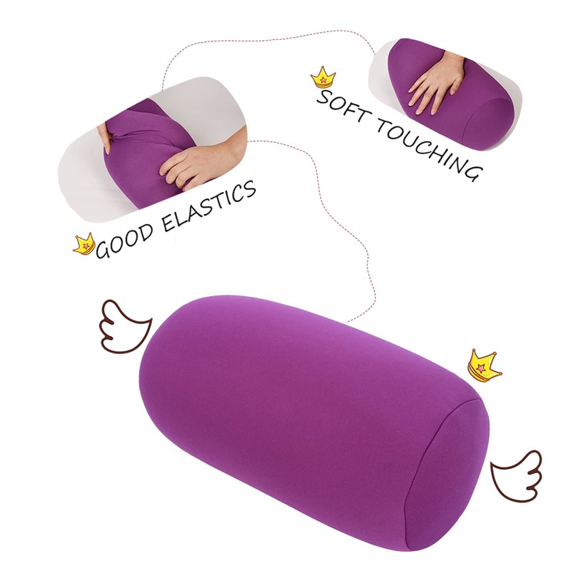 Fdit Round Neck Roll Micro Mini Microbead Back Pillow Roll