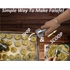 Arazooyi Falafel Scoop With Spatula, Stainless Steel Professional Falafel Maker