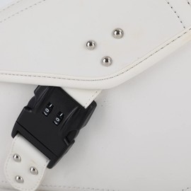 Topteng Pair Motorcycle Luggage Saddle Bikes Tool Side Hanging Bag Waterproof White